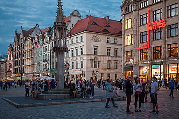 Altstadt von Breslau am Marktplatz Rynek