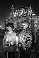 Deutsche Wiedervereinigung  Dresden  3. Oktober 1990