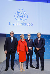 Vorstand der ThyssenKrupp AG  Bilanzpressekonferenz  Essen  Nordrhein-Westfalen  Deutschland  Europa