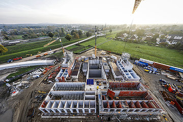 Emscherumbau  Neubau Abwasserkanal Emscher  Pumpwerk Oberhausen  Ruhrgebiet  Oberhausen  Nordrhein-Westfalen  Deutschland