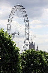 London  Grossbritannien  Riesenrad London Eye
