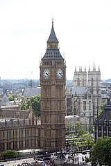 London  Grossbritannien  Blick auf Big Ben und die Westminster Abbey