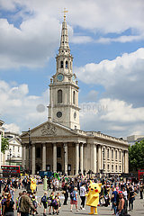 London  Grossbritannien  Kirche St Martin-in-the-Fields am Trafalgar Square