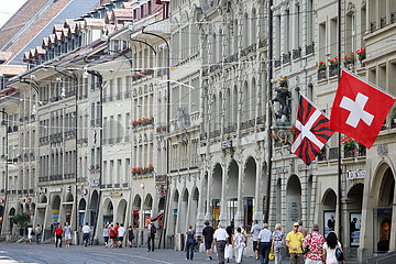Bern  Schweiz  die Marktgasse in der Altstadt