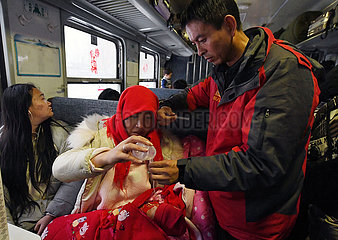 CHINA-GANSU-SPRING FESTIVAL TRAVEL Binsen ORDINARY TRAIN (CN)
