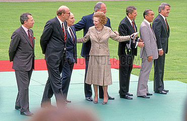 Bonner Wirtschaftsgipfel 1985  offizielles Gruppenfoto der Staatschefs