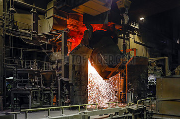 Stahlwerk  HKM Huettenwerke Krupp Mannesmann  Ruhrgebiet  Nordrhein-Westfalen  Deutschland