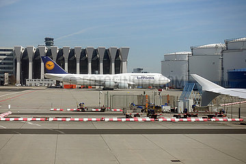 Frankfurt am Main  Deutschland  Boeing 747 der Lufthansa am Frankfurt Airport