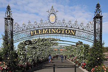 Melbourne  Entrance to Flemington racecourse