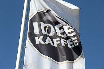Hamburg  Deutschland  Fahne von IDEE Kaffee