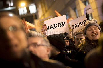 Demonstration against FDP and AfD  Thuringia election