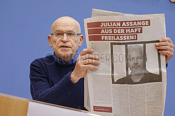 Bundespressekonferenz zum Thema: Appell zur Freilassung von Julian Assange aus britischer Auslieferungshaft