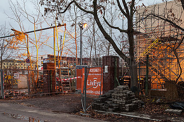 Baucontainer in der Europa-City in der Heidestrasse in Berlin-Moabit