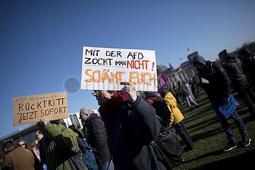 Demonstration against Right-Wing. Thuringia election