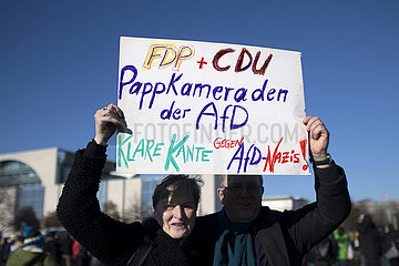 Demonstration against Right-Wing. Thuringia election