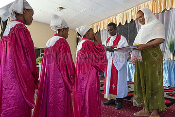 Adama  Oromiyaa  Aethiopien - Abendmahlgottesdienst in der Nazareth Mekane Yesus Congregation