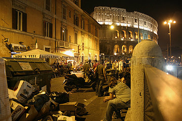 Italy  Rome. nightlife at the Colosseum