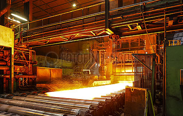ThyssenKrupp Steel  Grobblechwerk  Huettenheim  Duisburg  Ruhrgebiet  Nordrhein-Westfalen  Deutschland  Europa
