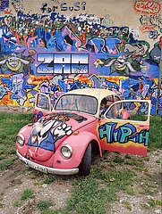 Muenchener Graffiti-Szene  Dachauer Strasse  1987