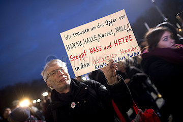 Vigil For Hanau Shooting Victims