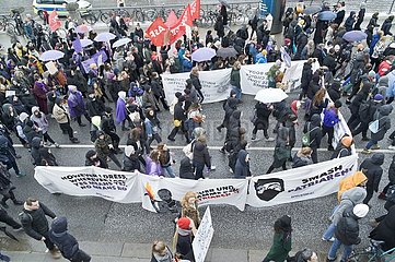 Frauentag: Demonstration in Hamburg