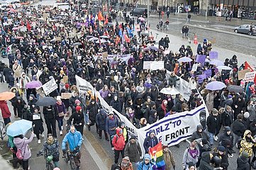 Frauentag: Demonstration in Hamburg