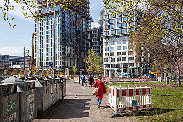 Baustelle fuer den Neubau Grandaire in der Alexanderstrasse in Berlin-Mitte