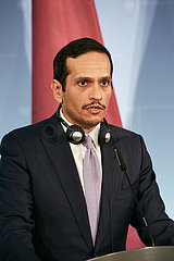 Berlin  Deutschland - Der Aussenminister Katars Scheich Al Thani.