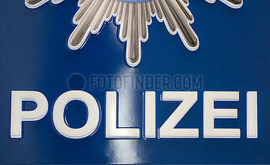 Deutschland  Bremerhaven - Schild einer Polizeiwache