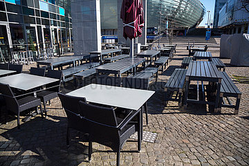 Deutschland  Bremerhaven - Wegen Corona geschlossenes Cafe-Restaurant