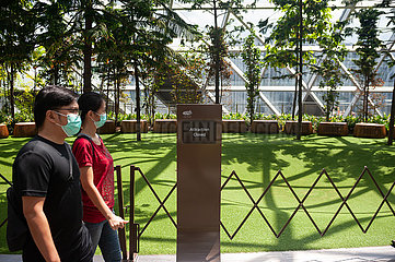 Singapur  Republik Singapur  Geschlossene Spielwiese im Canopy Park am Flughafen Changi