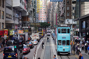 Hongkong  China  Strassenverkehr in der Innenstadt