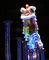 Hongkong  China  Chinesische Drachenfigur
