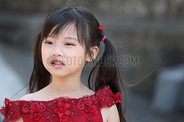 Macau  China  Maedchen im Portrait