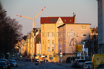 Deutschland  Bremerhaven - Windrad an der Stadtgrenze
