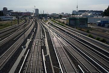 Berlin  Deutschland  Gleisanlage in Hoehe Warschauer Strasse