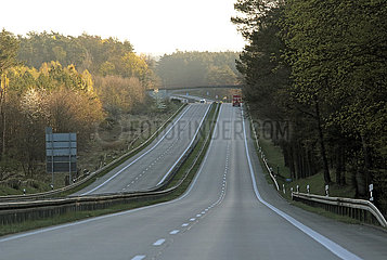 Chorin  Deutschland  Kein Verkehr auf der A11 in Zeiten der Corona-Krise