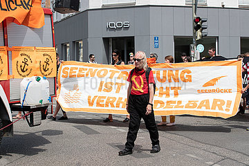 Demonstration for sea rescue operations and for Carola Rackete in Munich