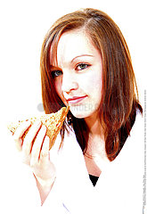 ALIMENTATION FEMME SANDWICH!WOMAN EATING A SANDWICH