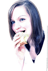 ALIMENTATION FEMME SANDWICH!WOMAN EATING A SANDWICH