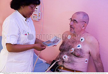 HOLTER ECG 3EME AGE!ELDERLY PERSON WITH ECG HOLTER