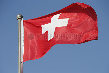 Berlin  Deutschland  Nationalfahne der Schweiz