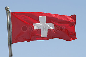 Berlin  Deutschland  Nationalfahne der Schweiz