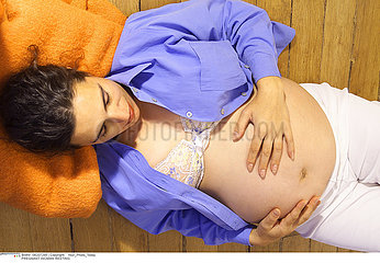 PREGNANT WOMAN RESTING