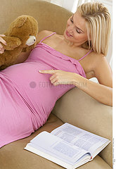 PREGNANT WOMAN RESTING