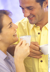 COUPLE WITH HOT DRINK