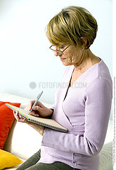 WOMAN WRITING