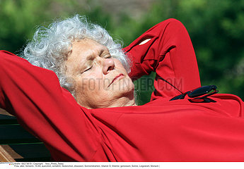 ELDERLY PERSON OUTDOORS