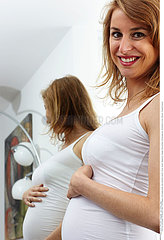PREGNANT WOMAN INDOORS