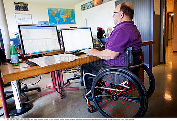 HANDICAPPED PERSON WORKING